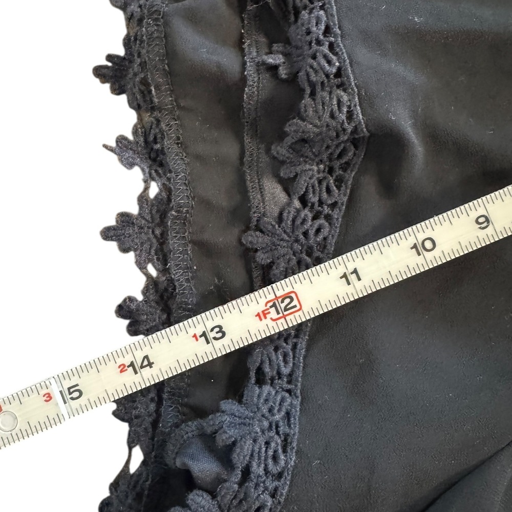 ASTR Label Black Lace Trim Romper S Long Sleeve Party Elegant Romantic EUC‎ - Picture 6 of 6